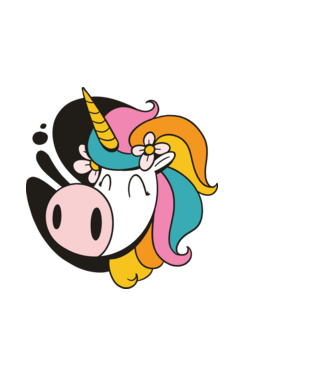 Unicorn drăguț model albastru deschis pe tricou