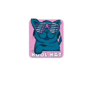 Kool Cat - Pisică Cool model mov pe tricou