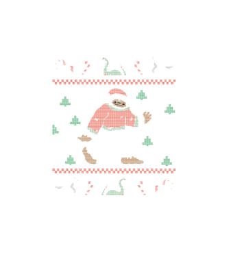 Ugly Sweater Yeti model alb pe tricou