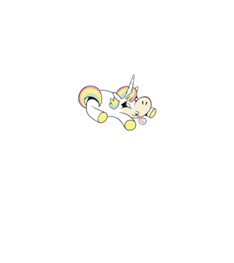 Unicorn bolnav model albastru regal pe tricou