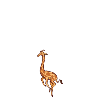 Girafă drăguță model nisipiu pe tricou