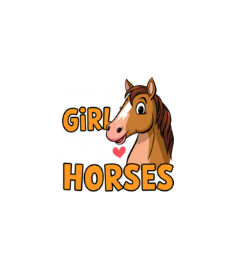 Just a girl who loves horses Negru model negru pe tricou