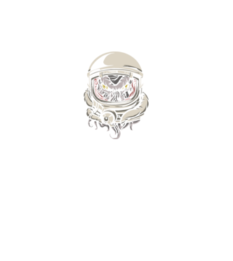 Cthulhu Astronaut model negru pe tricou
