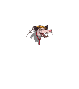 Trump Opossum model alb pe tricou