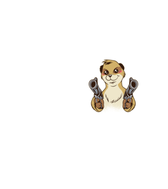Pew Pew Pew Madafakas Suricată model galben neon pe tricou