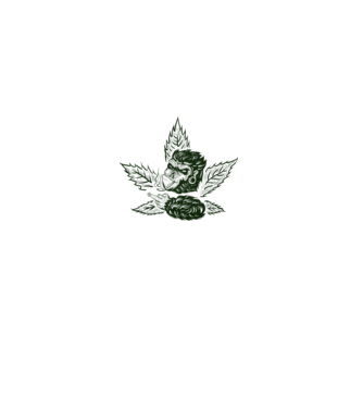 GORILĂ cannabis model alb pe tricou