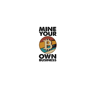 Mine your own business Bitcoin model gri pe tricou