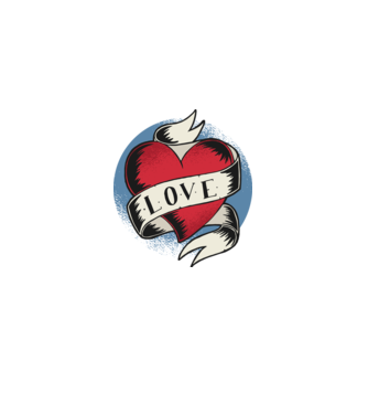 'Love Tatuaj pentru Valentine''s Day' model negru pe tricou