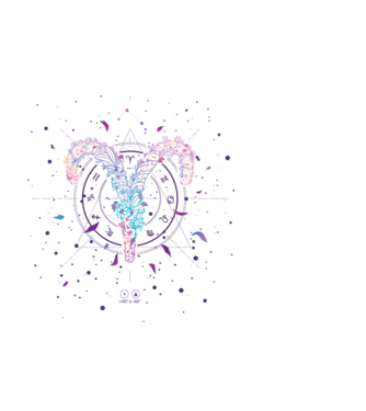 Aries Zodiac model alb pe tricou