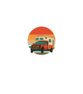 Campervan Retro model negru pe tricou