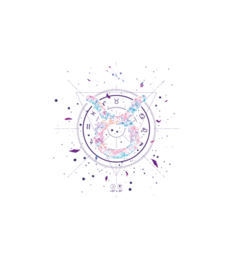 Taurus Zodiac model alb pe tricou