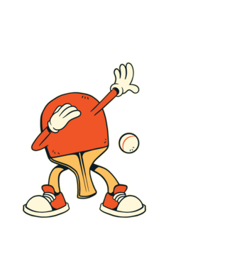 Ping Pong DAB model alb pe tricou