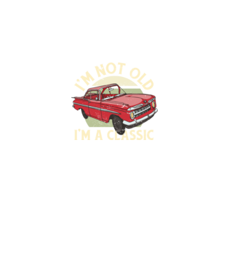 'Mașină clasică - I''m not old I''m a classic' model negru pe tricou