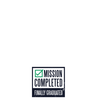 Mission completed Graduation pentru Absolvire model negru pe tricou