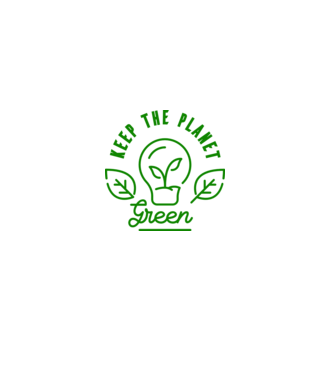 Keep The Planet Green - Ziua Pământului model alb pe tricou