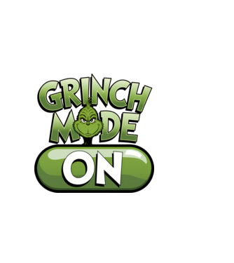 Grinch mode ON model negru pe tricou