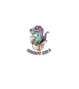 Raptor drăguț model gri pe tricou