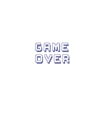 Game Over model alb/roșu pe tricou