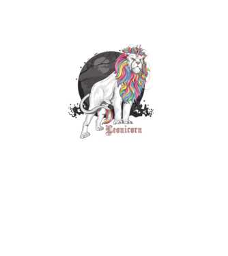 Leonicorn model negru pe tricou