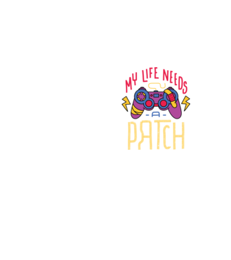 My life needs a patch Gamer model galben neon pe tricou
