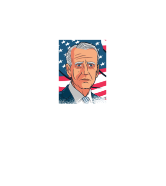 Joe Biden USA model negru pe tricou
