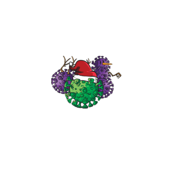 Christmas Covid model gri pe tricou
