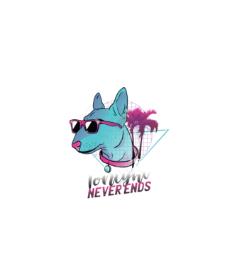 Bullterrier Neon Retro tricou amuzant model negru pe tricou