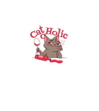 Catoholic - iubitor de pisici model alb pe tricou