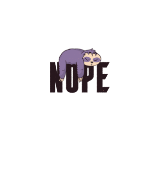 Leneș Nope model alb pe tricou