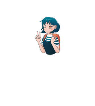 Anime fată model alb pe tricou