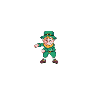 Leprechaun Floss - St. Patrick DAB dans model negru pe tricou