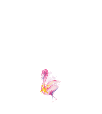 Flamingo Pictură model alb pe tricou