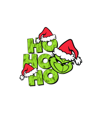 Ho Ho Ho - Grinch model nisipiu pe tricou