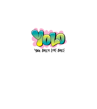 YOLO - You only live once model alb pe tricou