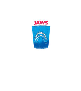 Jaws dinți tricou parodie model negru pe tricou