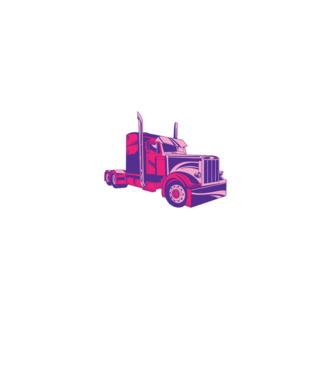 Camion roz model negru pe tricou