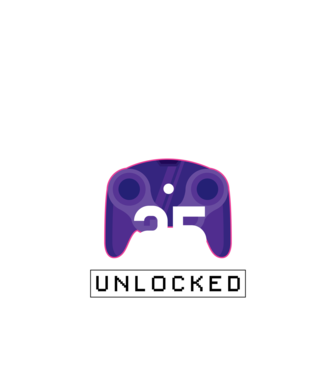 Level 25 Unlocked Gamer Birthday model negru pe tricou