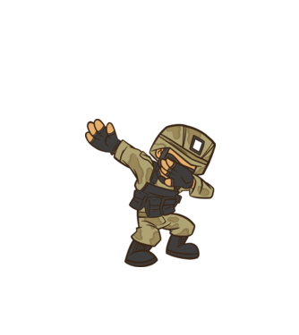 Soldat DAB model negru pe tricou