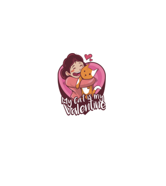'Pisica mea este dragostea mea Tricou drăguț pentru Valentine''s Day' model alb pe tricou