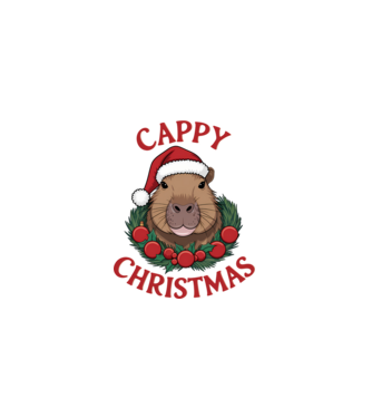 Cappy Christmas 2 model alb pe tricou