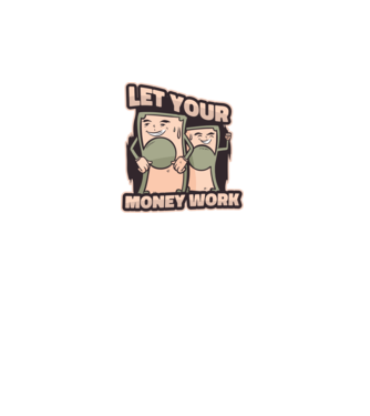 Let your money work model roz pe tricou