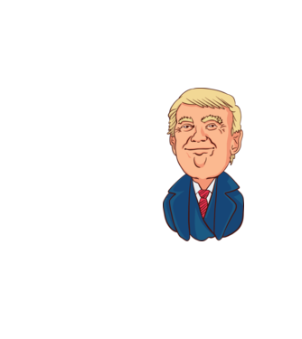 Donald Trump model galben neon pe tricou
