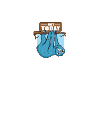Not today Leneș model alb pe tricou
