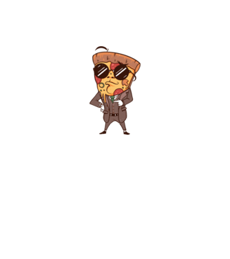 Agent de pizza în Costum model gri pe tricou