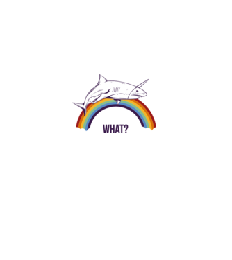 Rechin unicorn model alb pe tricou