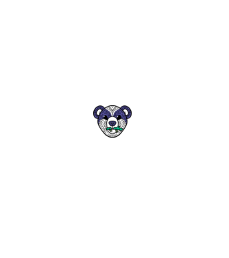 Mandala Panda model gri pe tricou