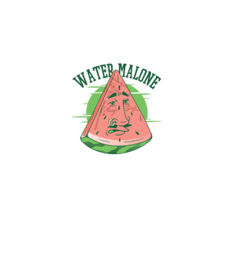 Water Malone model alb pe tricou