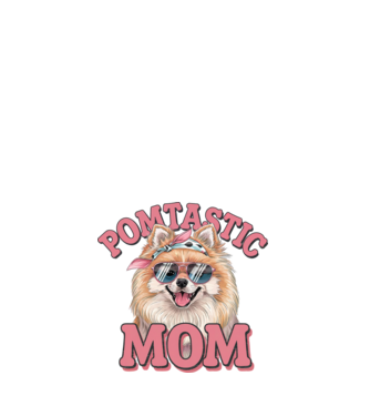 Pomtastic Mom model alb pe tricou
