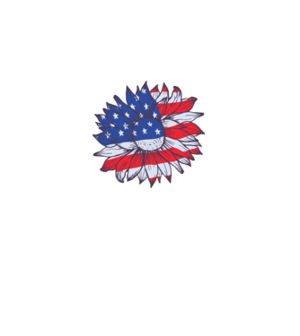 Floarea-soarelui americană Usa Sunflower model alb pe tricou