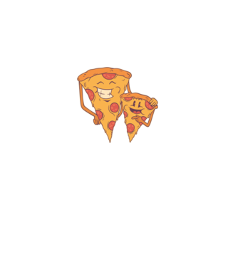 Familie Pizza model albastru deschis pe tricou